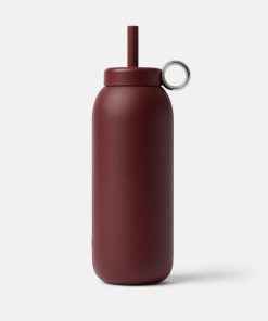 Stainless Straw Cap 32oz Black Cherry